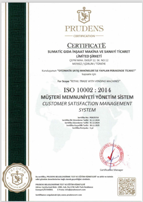 Sumatic İso 10002